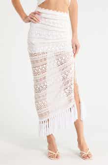 Bali Cotton Lace Midi Skirt