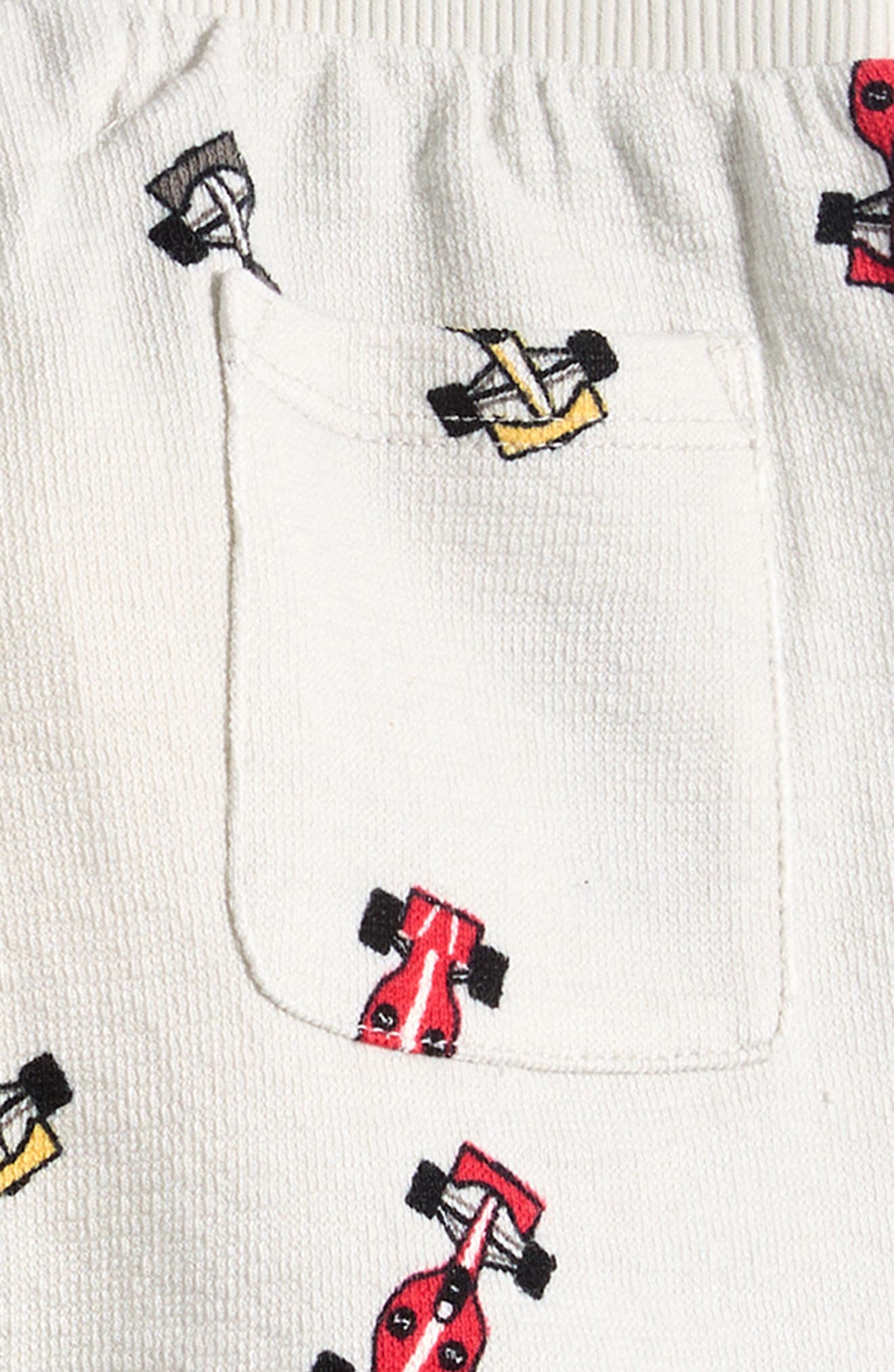 MILES THE LABEL Kids' Race Car Print Organic Cotton Shorts | Nordstromrack