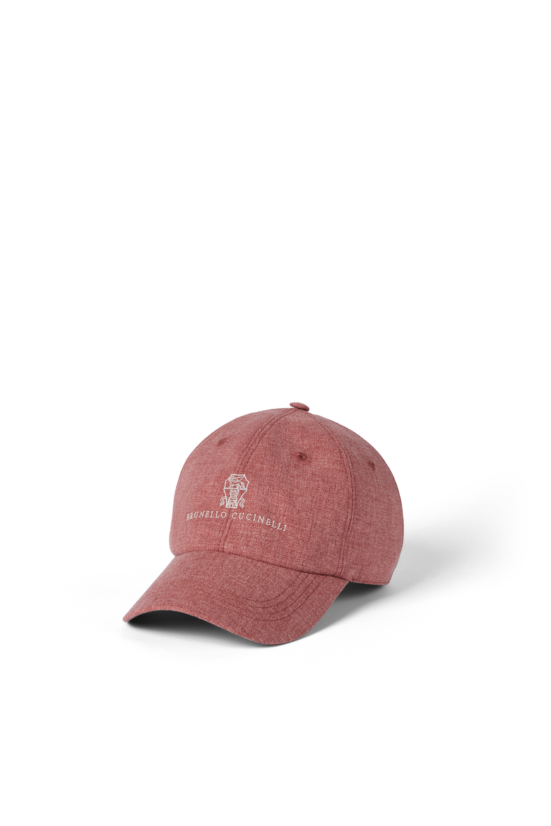 Baseball cap with embroidery, Main, color, Coral