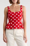 CeCe Polka Dot Print Peplum Top