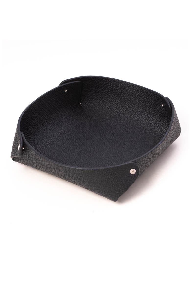 Catchall Leather Valet Tray, Main, color, GREY