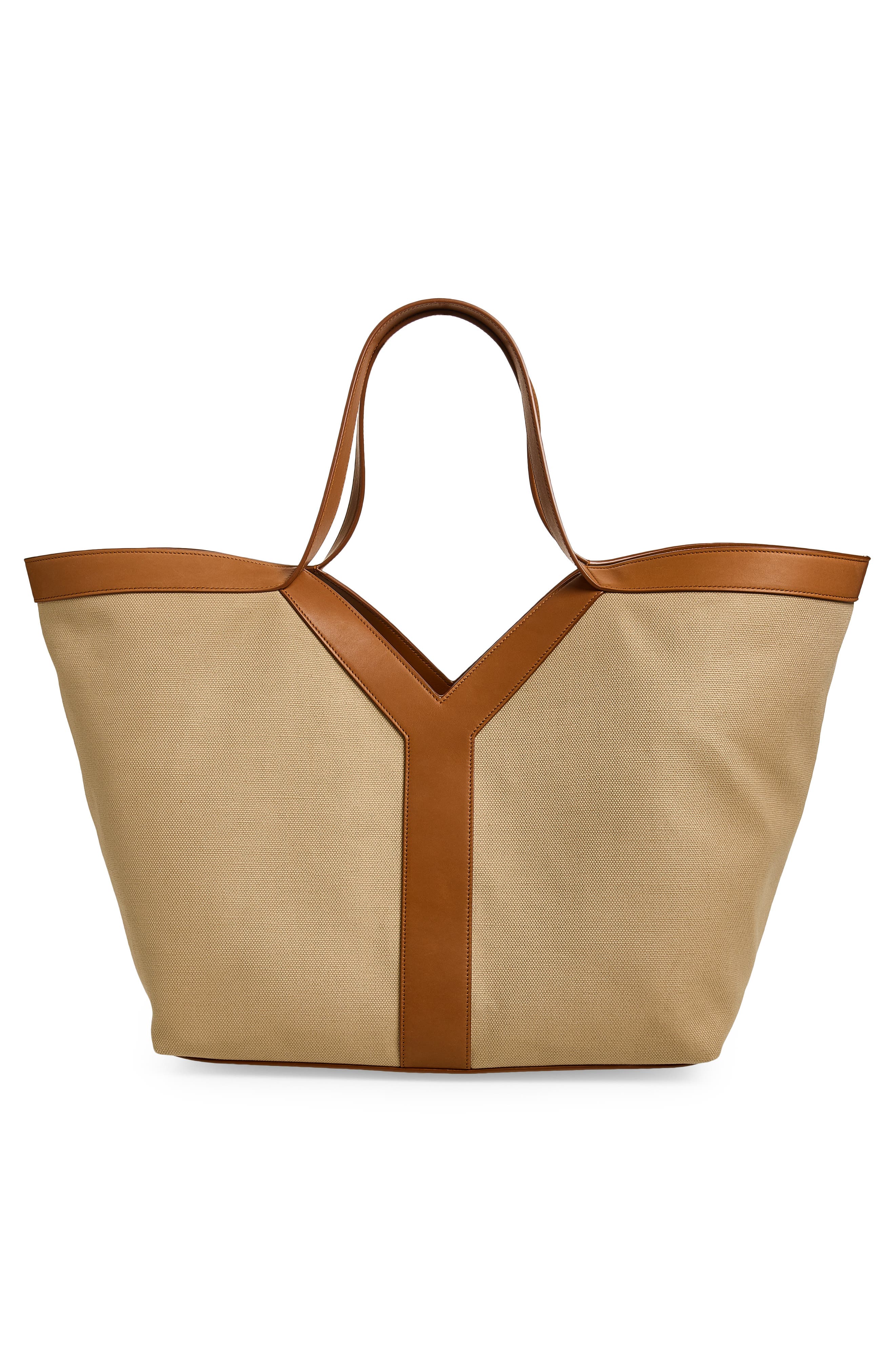 Saint Laurent Canvas Y Tote, Alternate, color, 