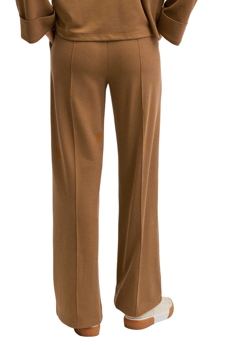 MANGO Elastic Waist Wide Leg Pants, Alternate, color, 