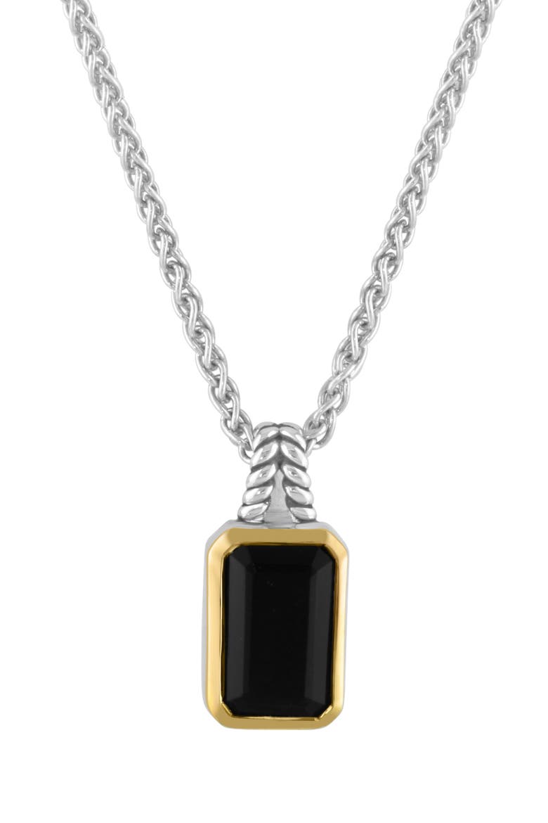 Onyx Pendant Necklace, Main, color, BLACK