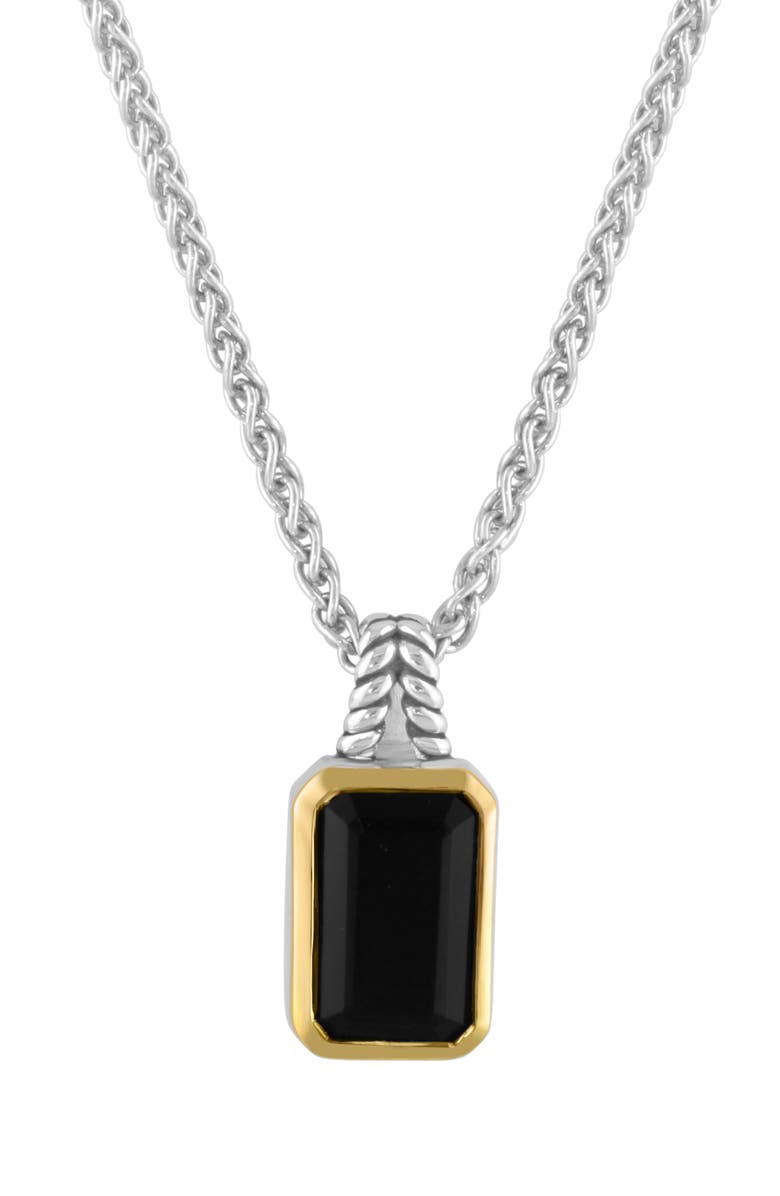 EFFY Onyx Pendant Necklace, Main, color, Black