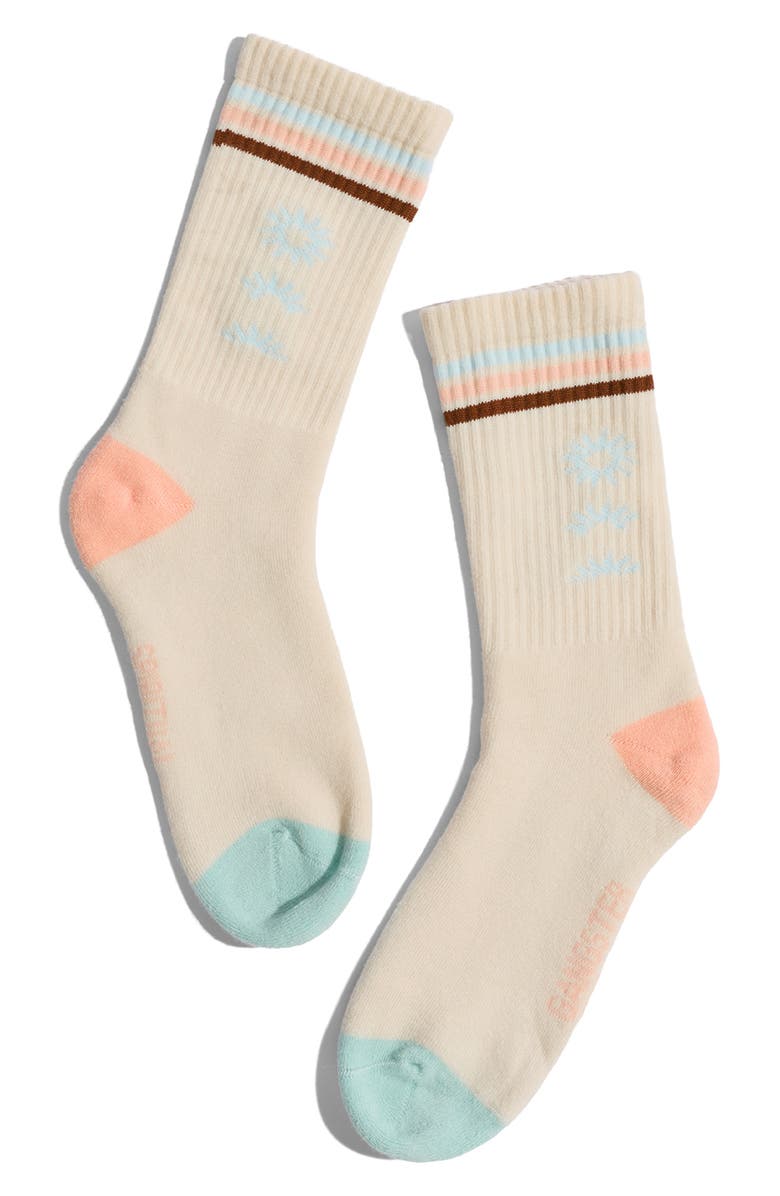 Spiritual Gangster Soulstice Crew Socks, Alternate, color, Off White