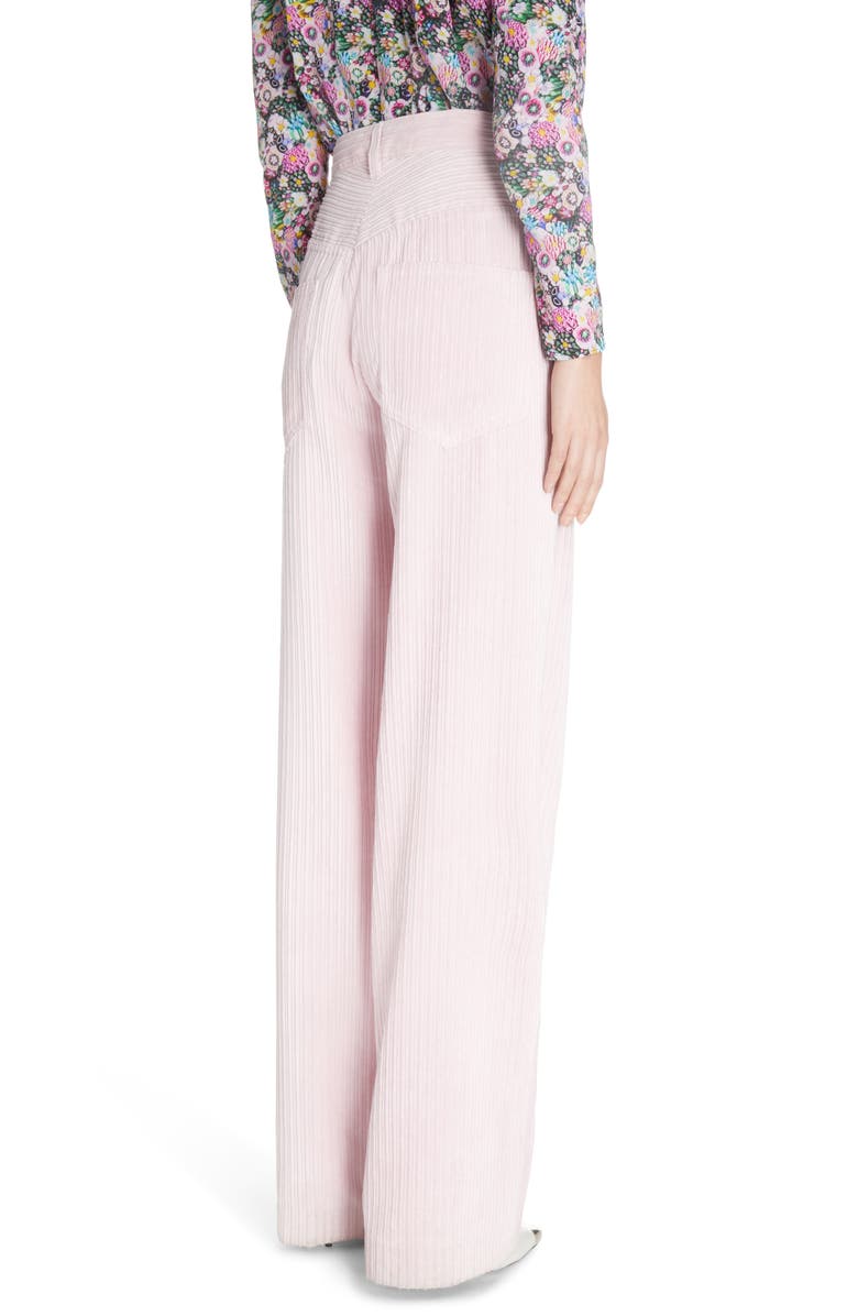Isabel Marant Milorsy Corduroy Velvet Trousers, Alternate, color, 