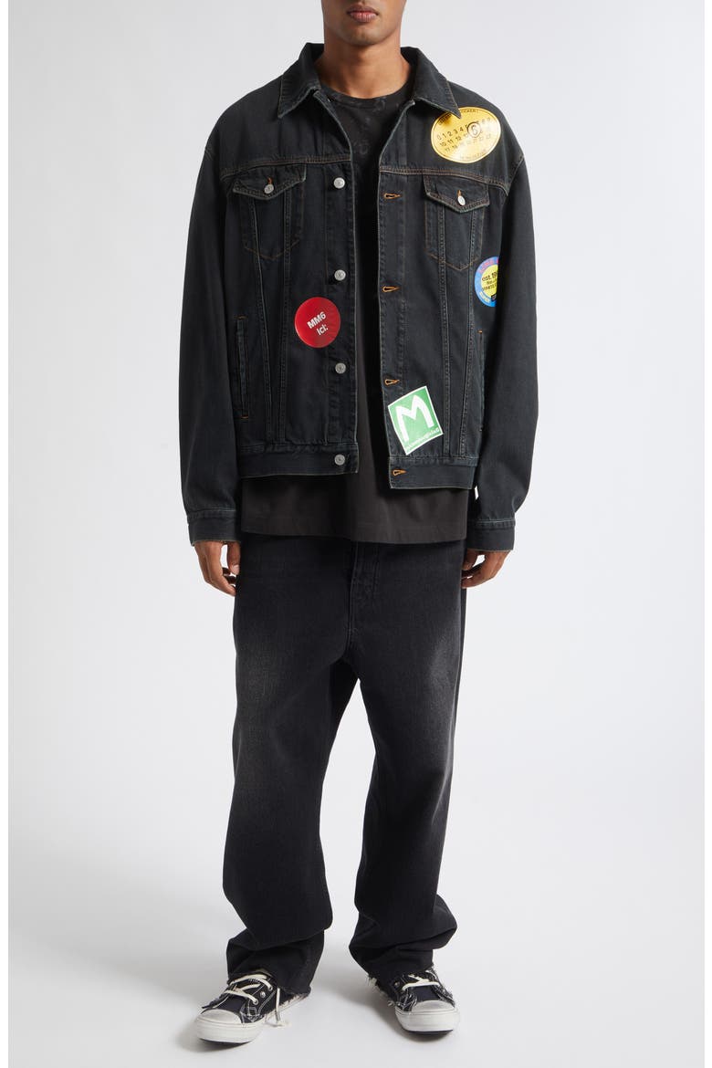 Denim Trucker Jacket, Alternate, color, DARK BLUE