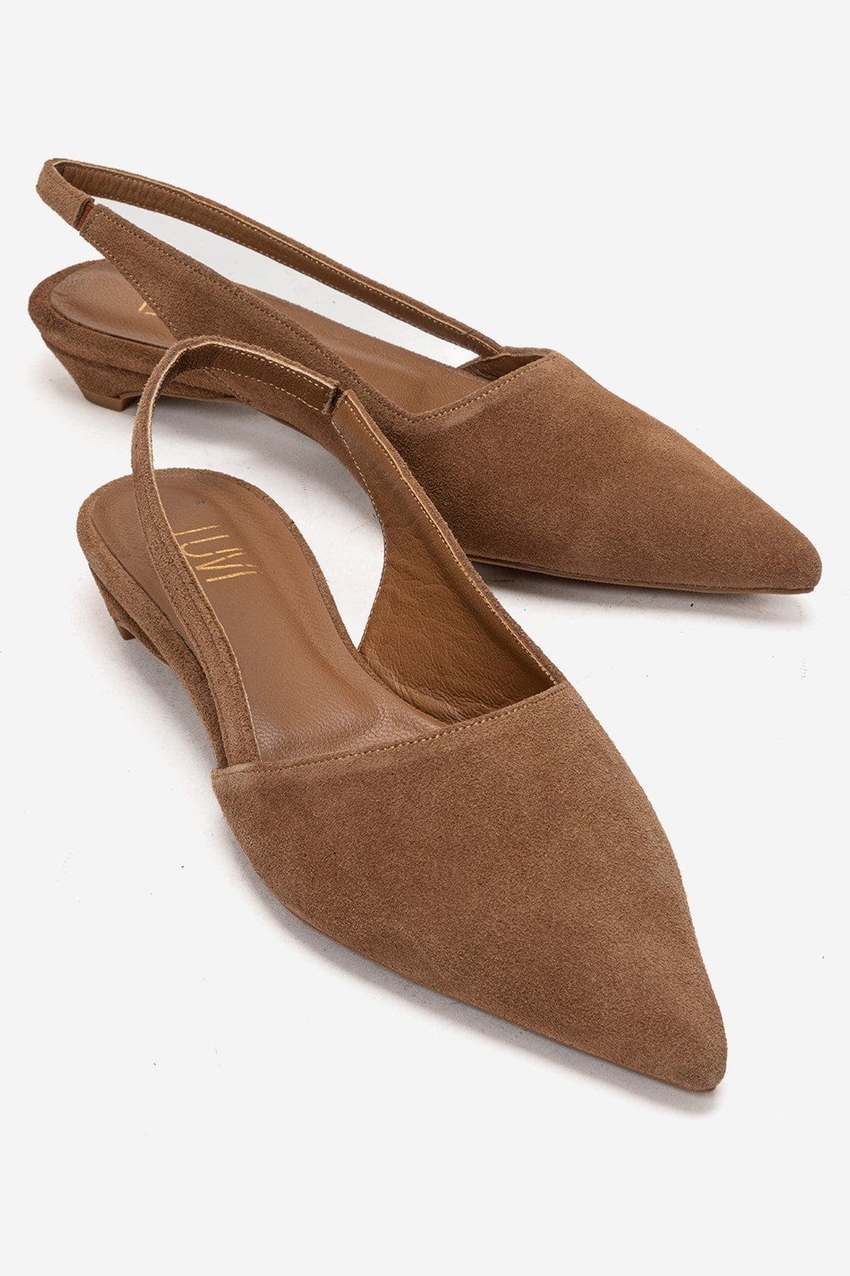 Forever & Always Shoes Berlina Leather Slingback Pump, Main, color, Cognac Suede