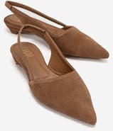 Forever & Always Shoes Berlina Leather Slingback Pump