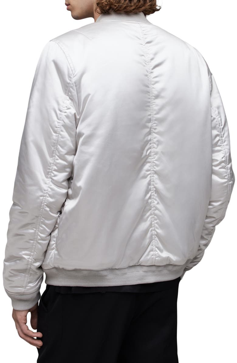 AllSaints Eris Reversible Bomber Jacket, Alternate, color, Silver/Black
