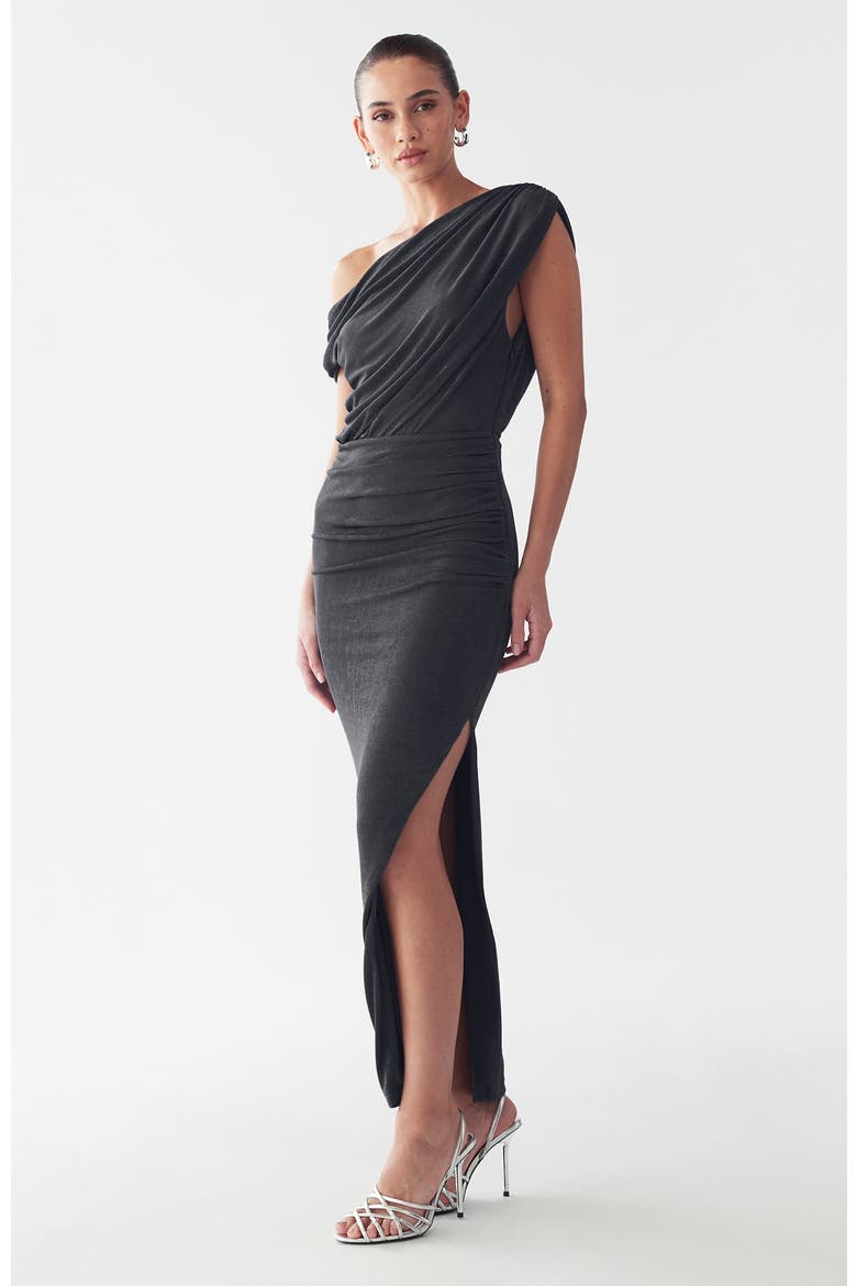 Veleda Midi Dress, Alternate, color, Charcoal
