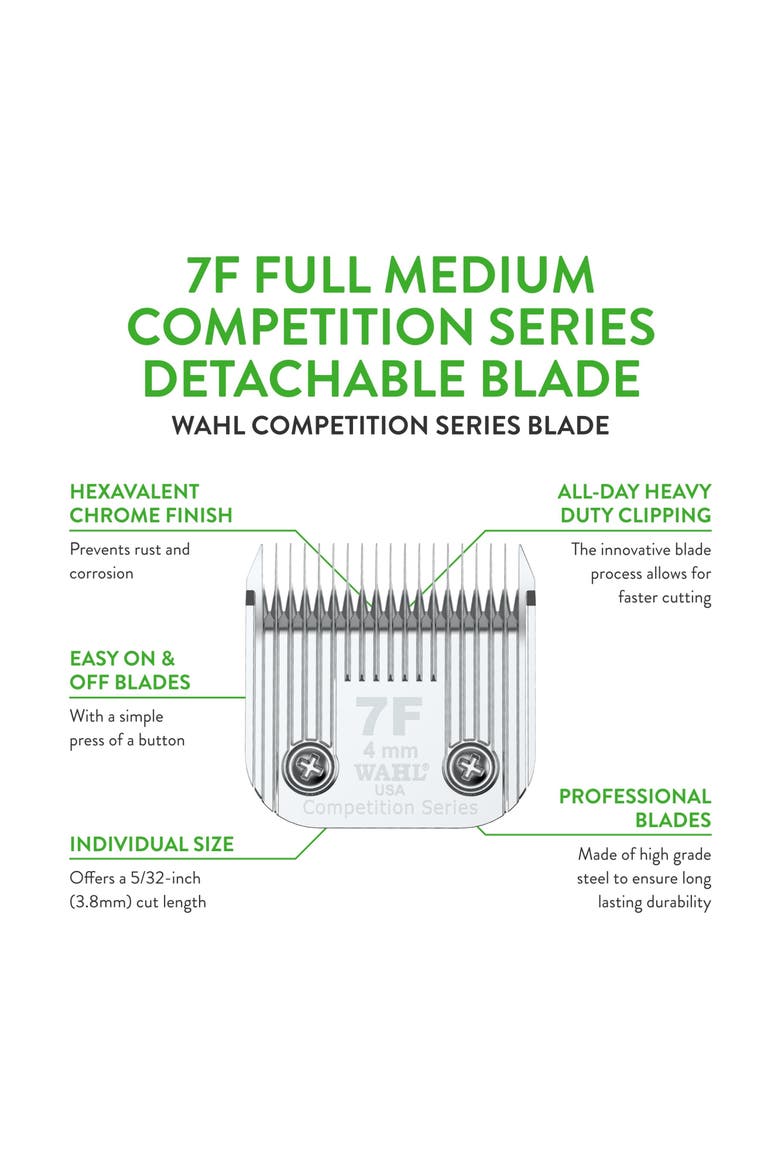 7F Detachable Blade with 1/4" Cut Length, Alternate, color, Chrome