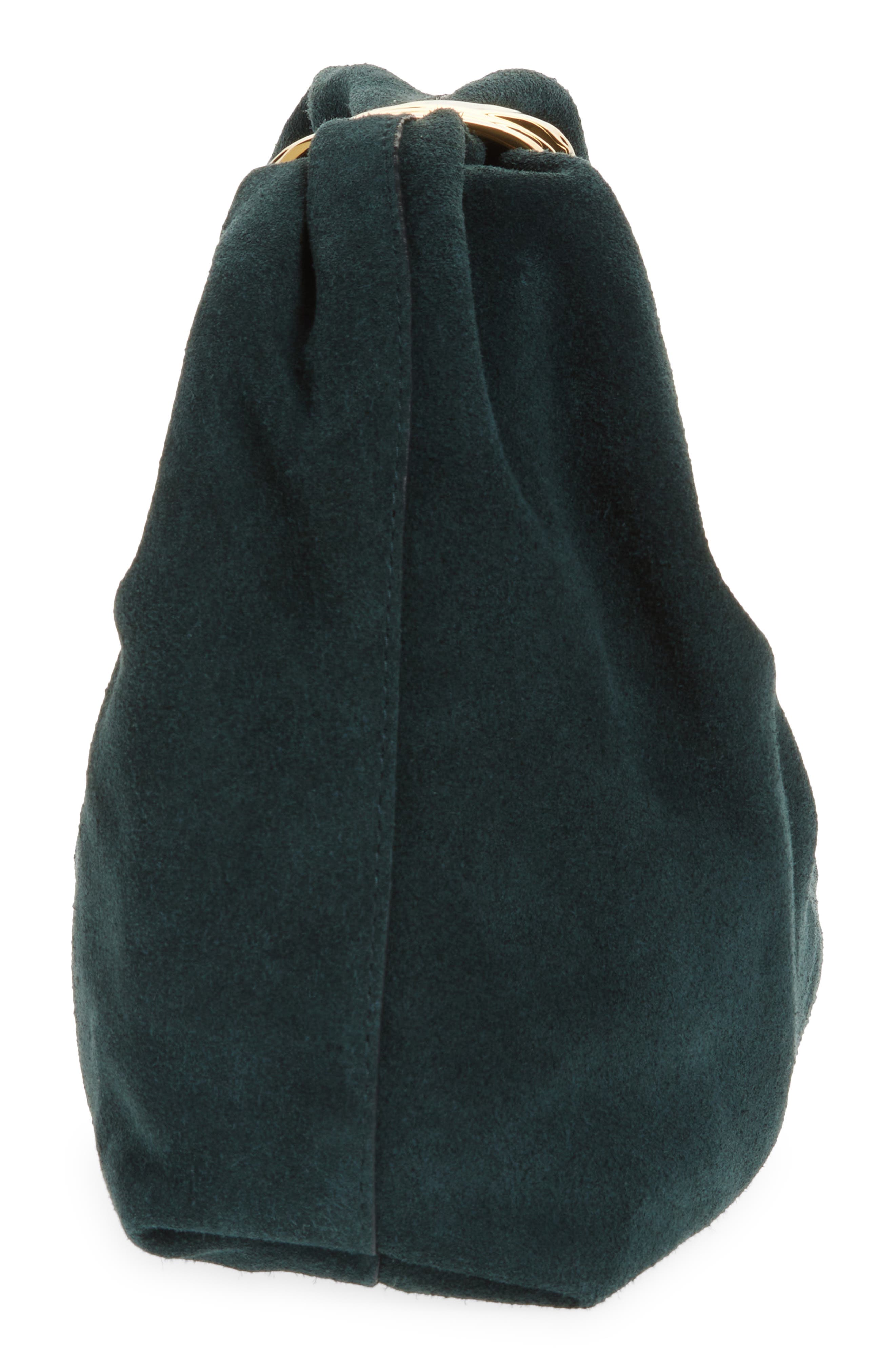 The Suede Mini Ring Pouch, Alternate, color, MIDNIGHT FOREST