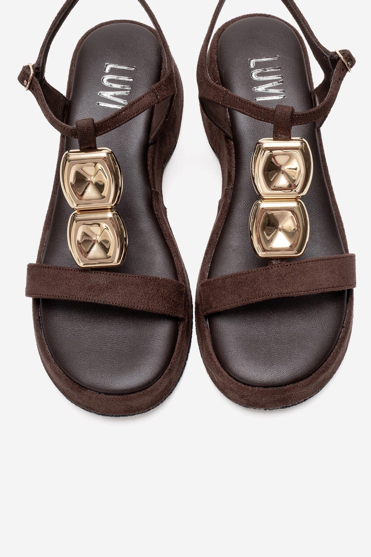 Matt Platform Sandal, Alternate, color, Brown Suede