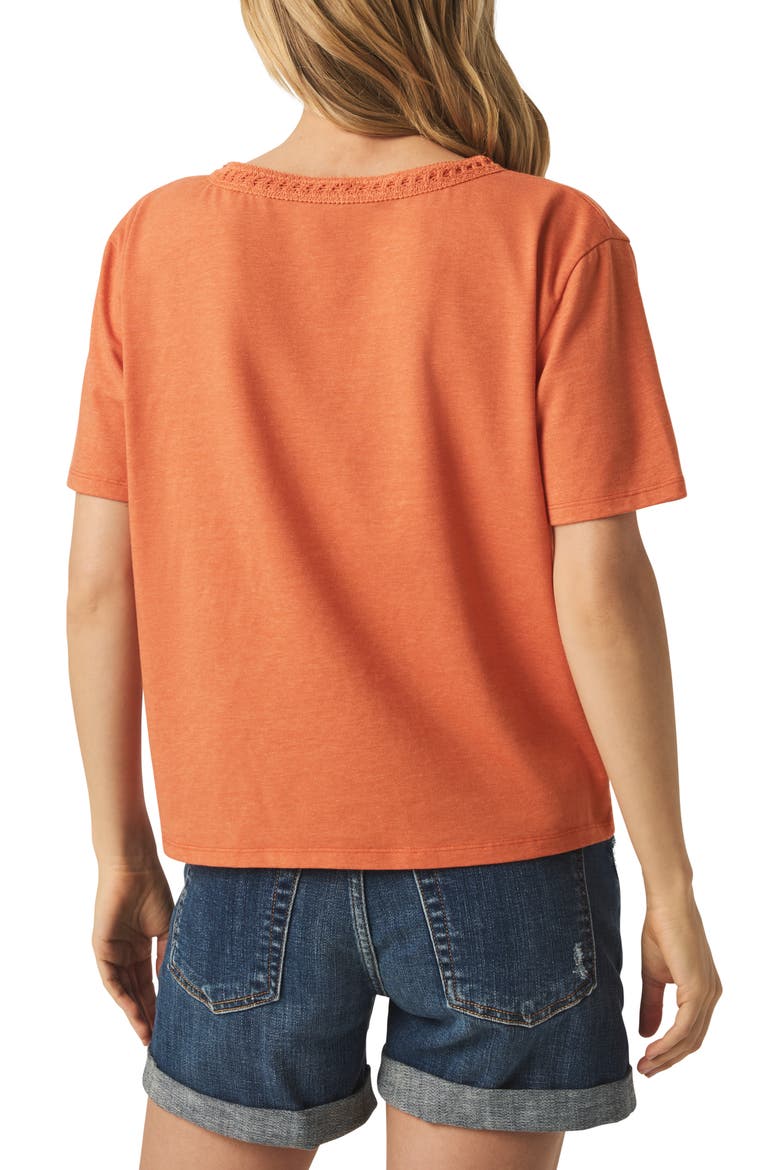 Dawn V-Neck T-Shirt, Alternate, color, ORANGE TIGER