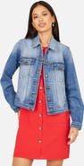 Yumi Stretch Washed Denim Jacket