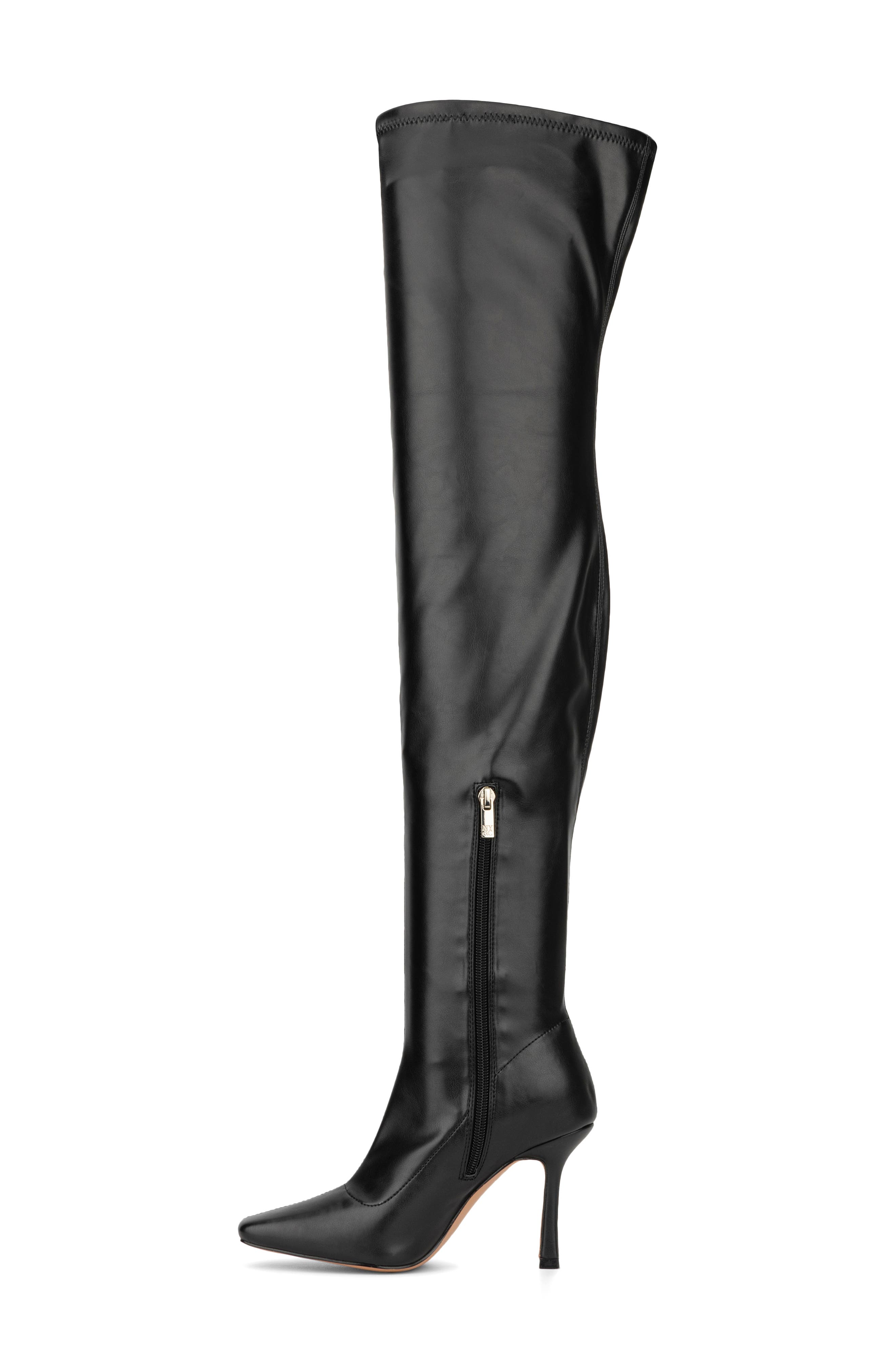 NEW YORK AND COMPANY Natalia Faux Leather Over the Knee Boot, Alternate, color, Black