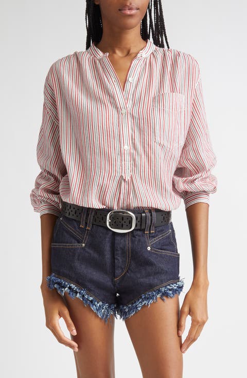 Sapha Long Sleeve Stripe Button-Up Shirt