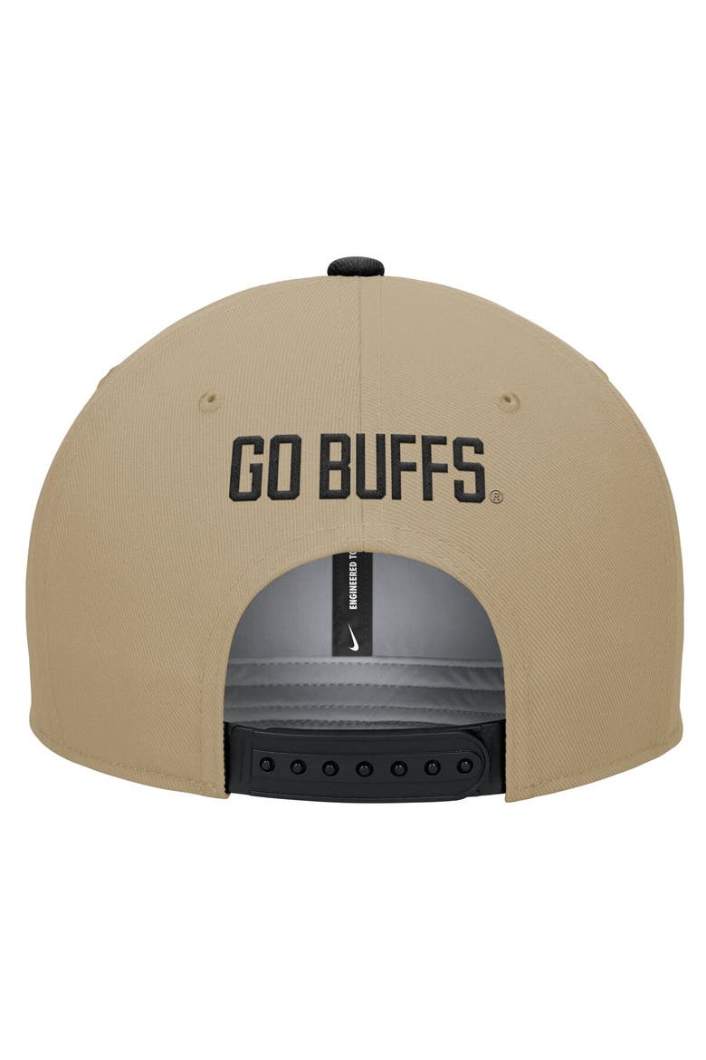 Men's Nike Beige/Black Colorado Buffaloes Pro Dri-FIT Snapback Hat, Alternate, color, Beige