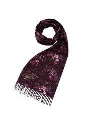 Fable England Eve Floral Long Fringed Scarf