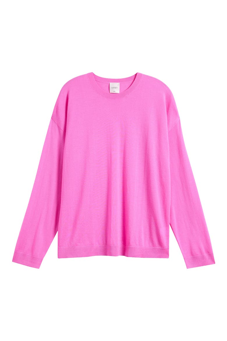 James Oversized Merino Wool Sweater, Main, color, AZALEA
