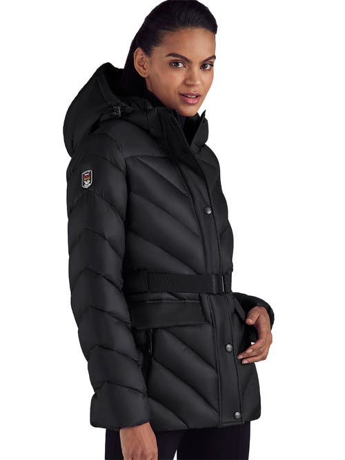 Triple F.a.t. Goose Puffer Down Belted Jacket In Black