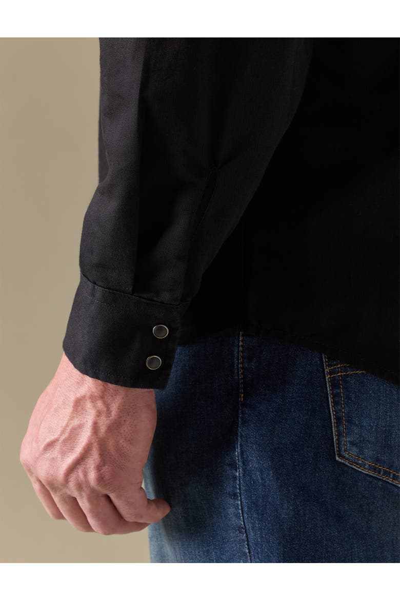 Big & Tall  Classic Western Black Rinse Shirt, Alternate, color, BLACK RINSE