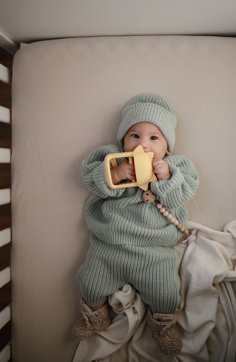 Mushie Extrasoft Cotton Muslin Crib Sheet, Alternate, color, White