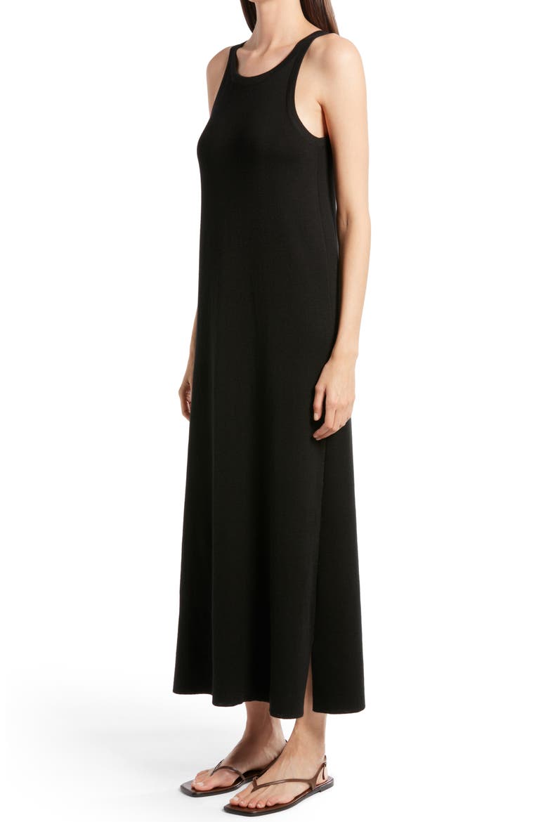 Cloveri Sleeveless Cashmere & Silk Maxi Dress, Alternate, color, BLACK