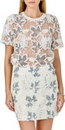 Endless Rose Sequin & Soutache Mesh Top