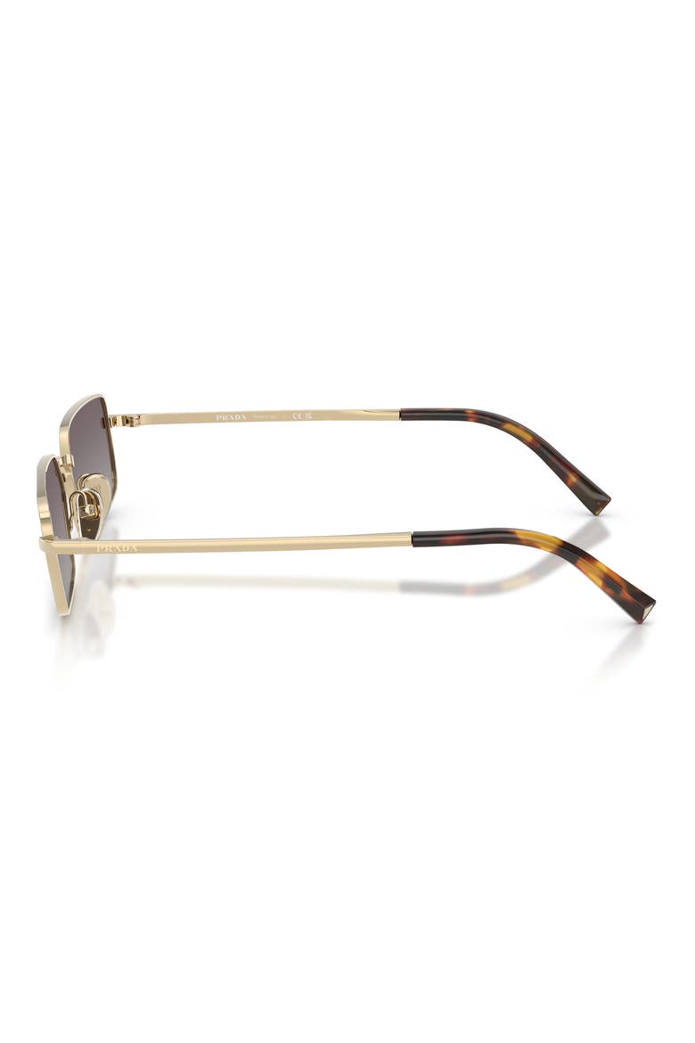 59mm Rectangular Sunglasses, Alternate, color, PALE GOLD /BLUE MIRROR SILVER