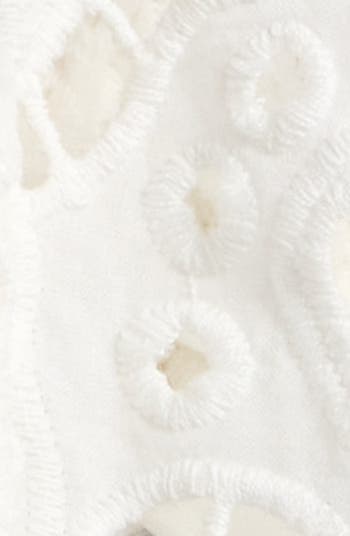 FARM Rio Seashell Embroidered Eyelet Cotton Button-Up Shirt