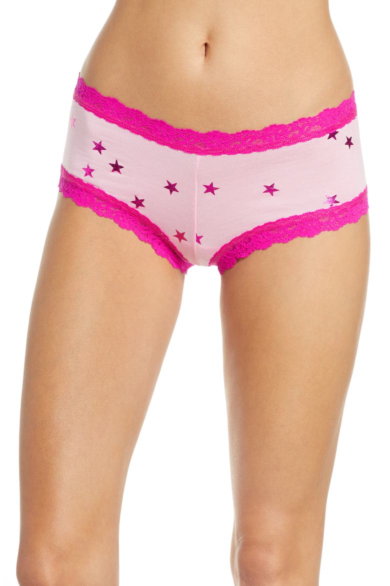 x Lindsi Lane Shooting Star Boyshorts, Main, color, PINK/FUCHSIA