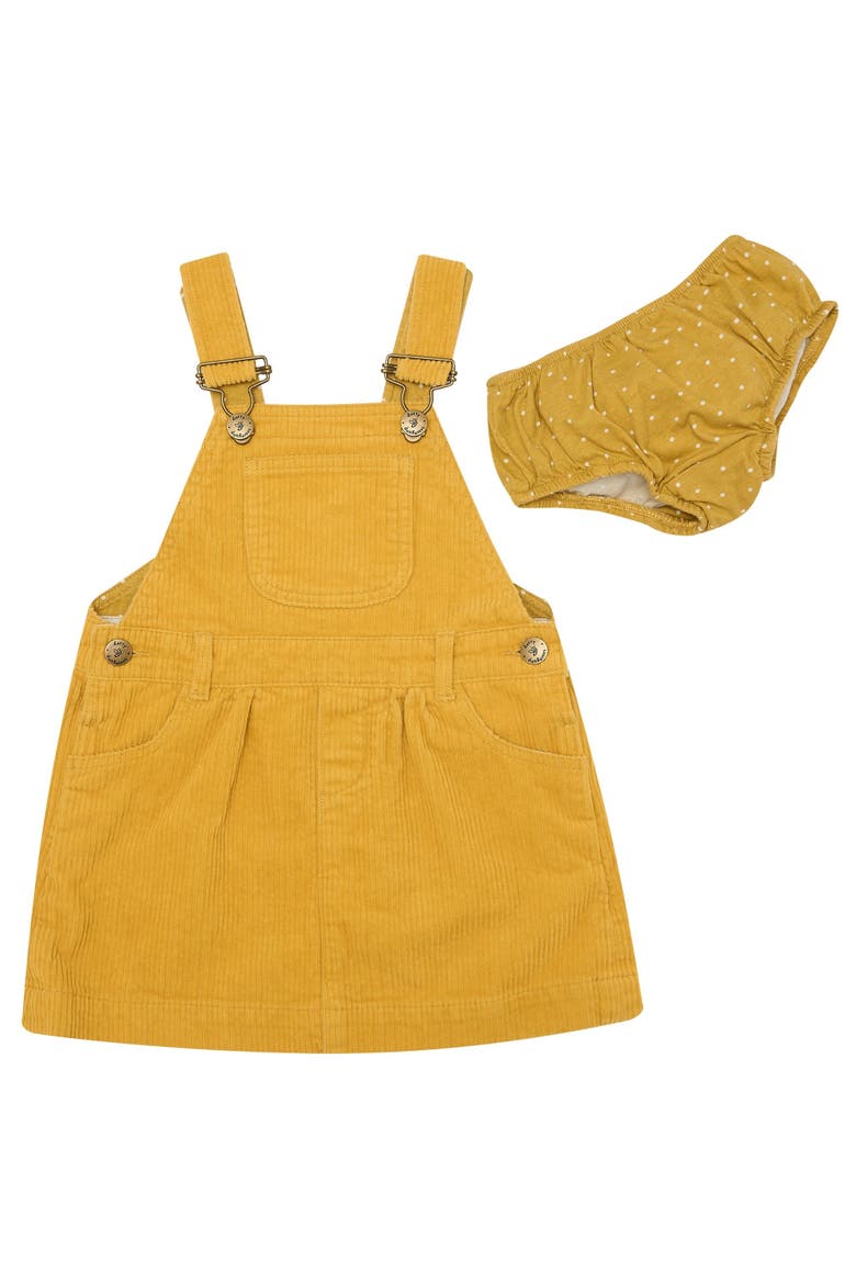 Corduroy Overall Dress, Main, color, Ochre