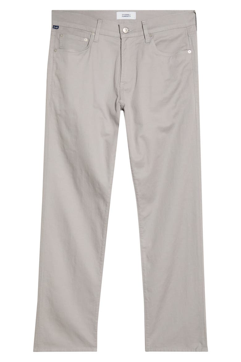 Elijah Relaxed Straight Stretch Cotton & Linen Pants, Alternate, color, STONE GREY LIGHT GREY