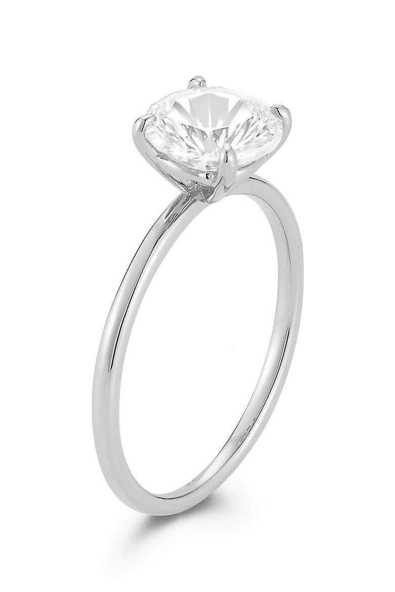 14k Gold Moissanite Ring, Alternate, color, SILVER