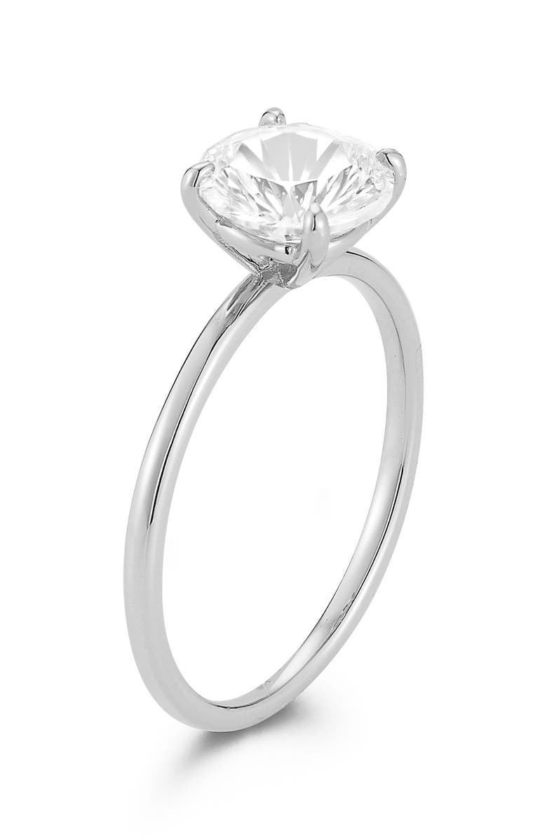 GLAZE JEWELRY 14k Gold Moissanite Ring, Alternate, color, Silver