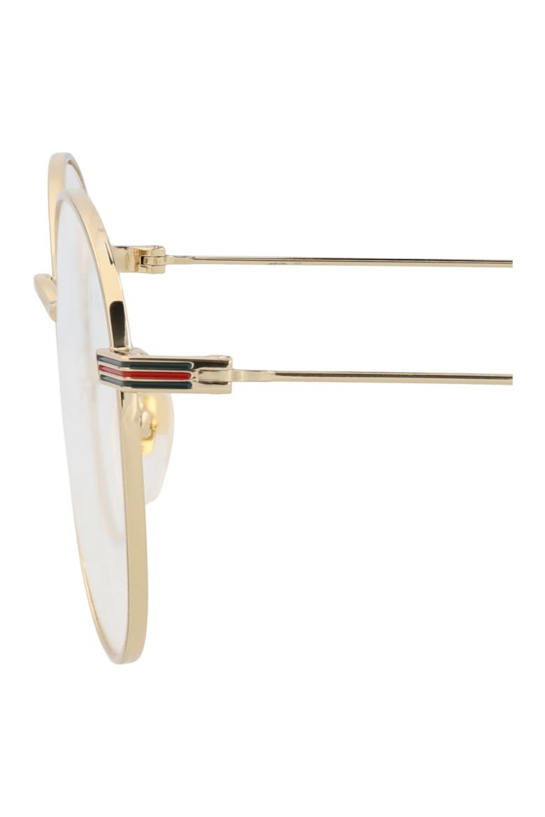52mm Round Optical Glasses, Alternate, color, GOLD GOLD TRANSPARENT