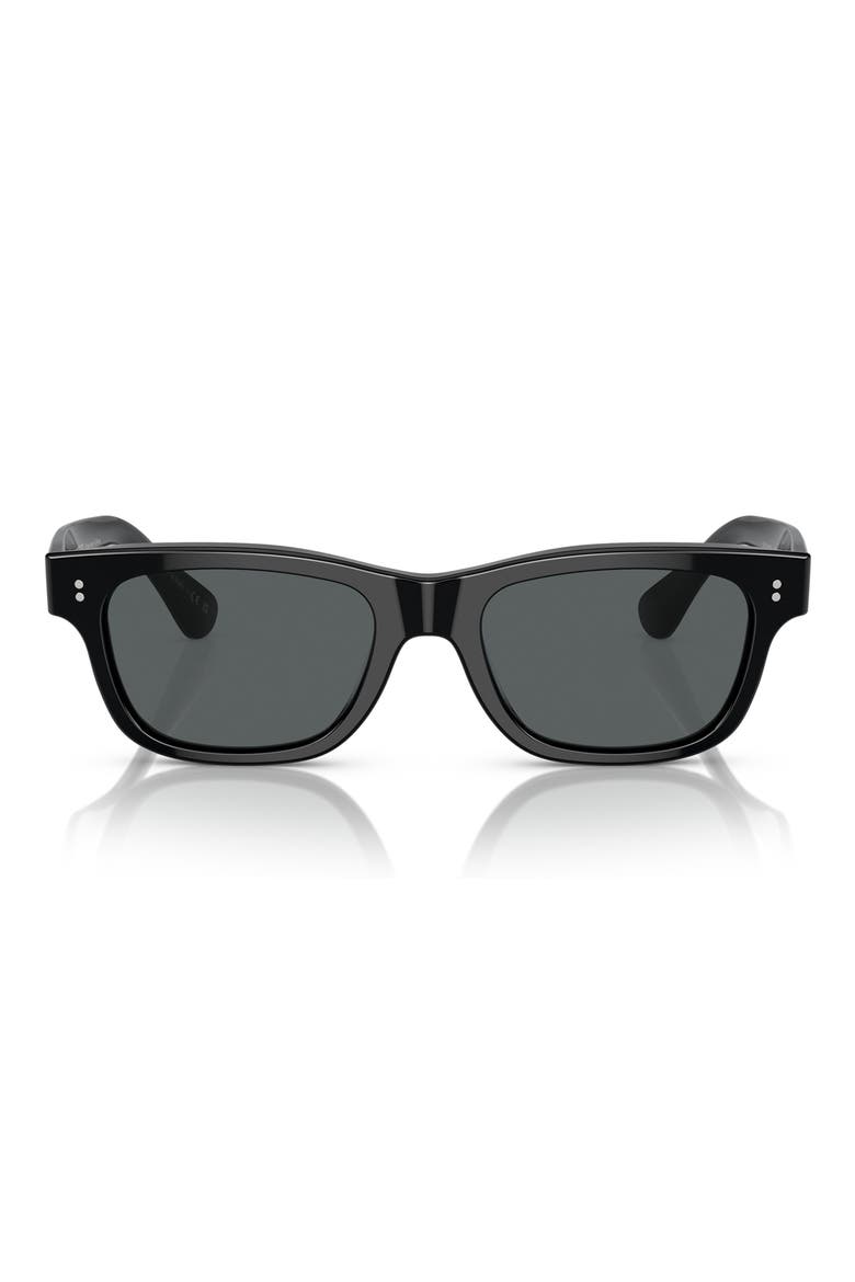 Rosson Sun 53mm Gradient Polarized Square Sunglasses, Main, color, BLACK POLARIZED