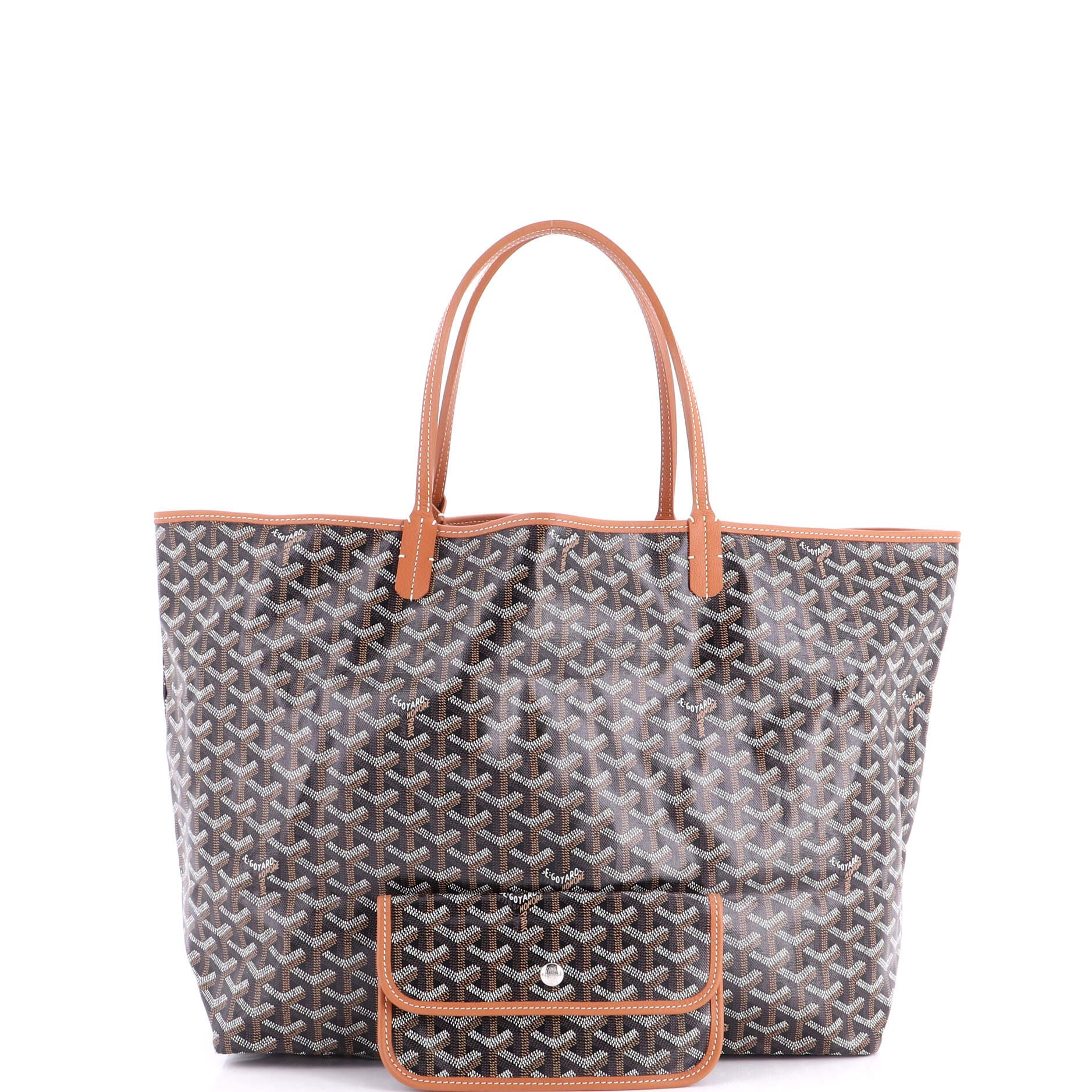 Pre-Owned Goyard Saint Louis Tote Coated Canvas GM, Alternate, color, Brown