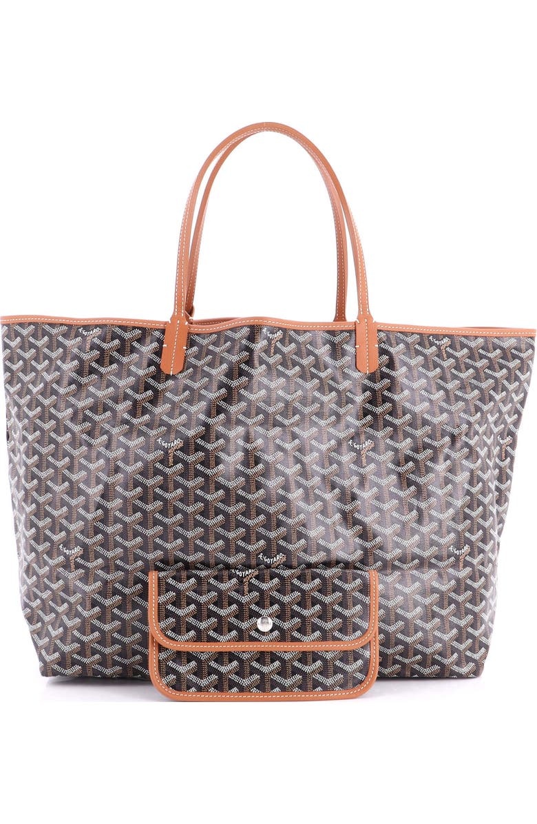 Pre-Owned Goyard Saint Louis Tote Coated Canvas GM, Alternate, color, Brown