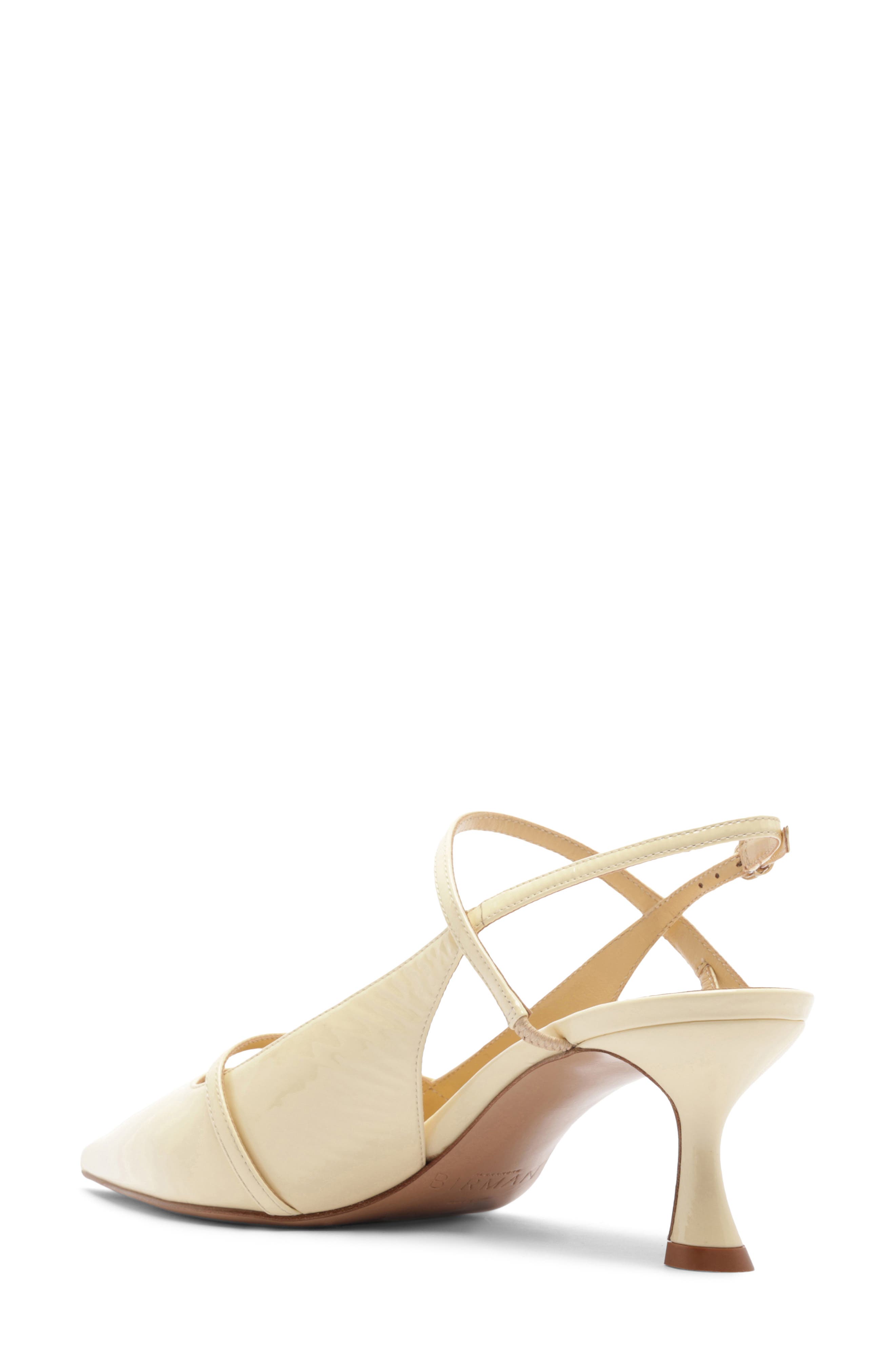 Alexandre Birman Tita Pointed Toe Slingback Pump, Alternate, color, Creamy