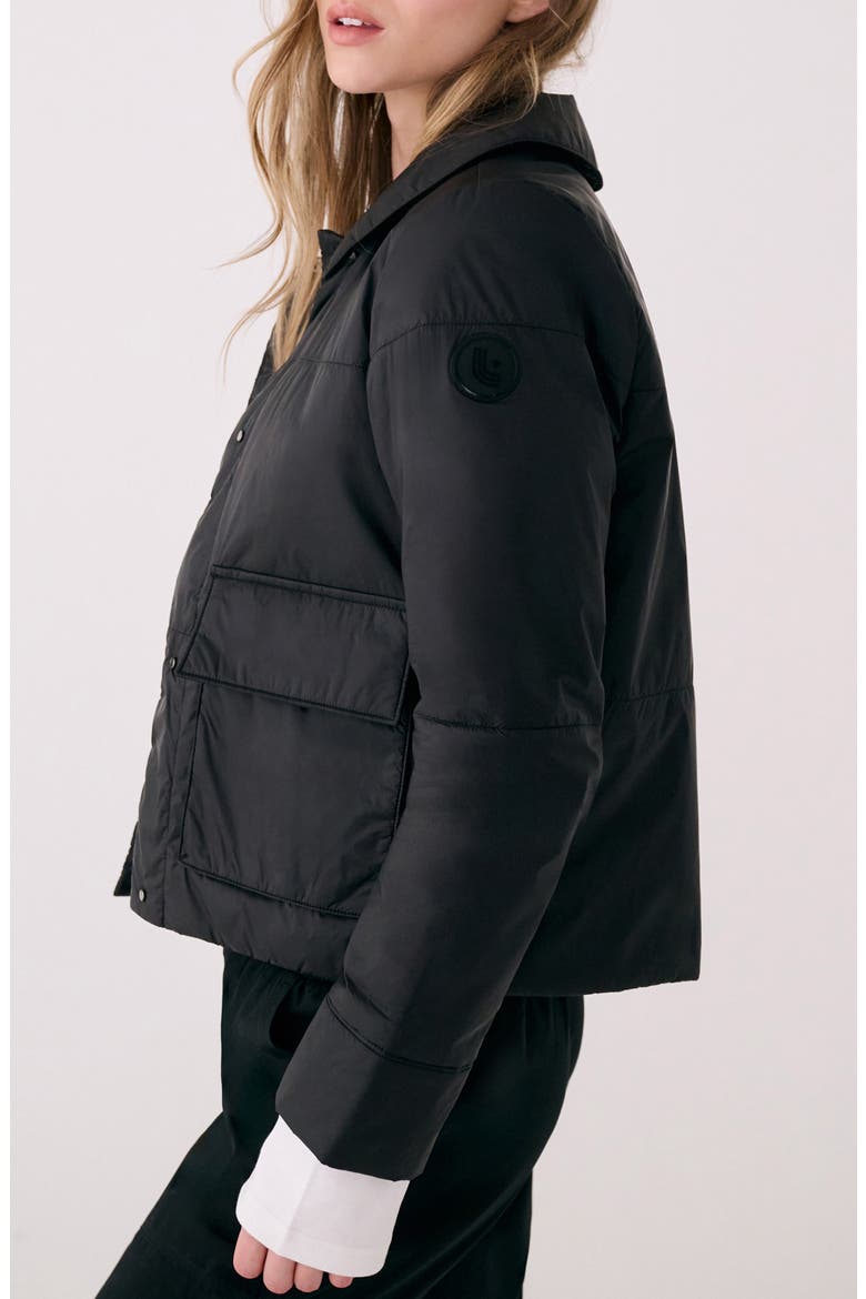 Dani Water Repellent Insulated Crop Jacket, Alternate, color, BLACK