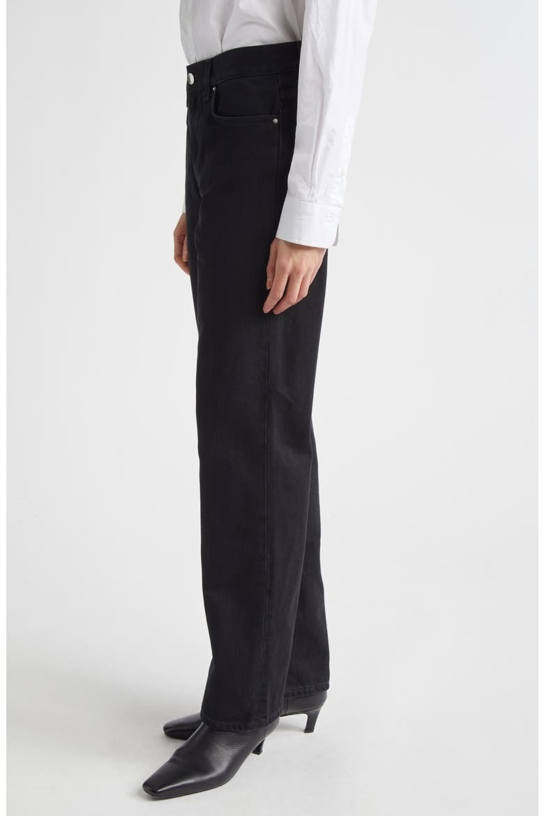 Low Rise Organic Cotton Straight Leg Jeans, Alternate, color, BLACK