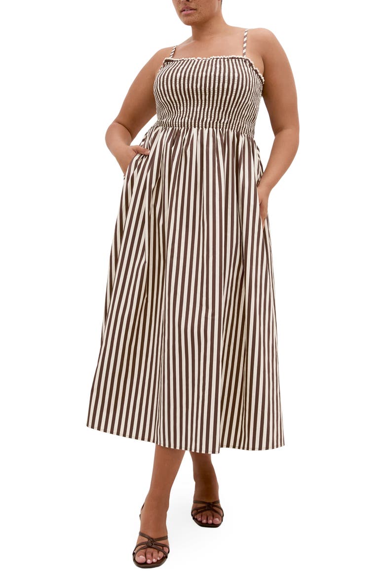 Jolie Maxi Dress, Main, color, CHOCOLATE STRIPE