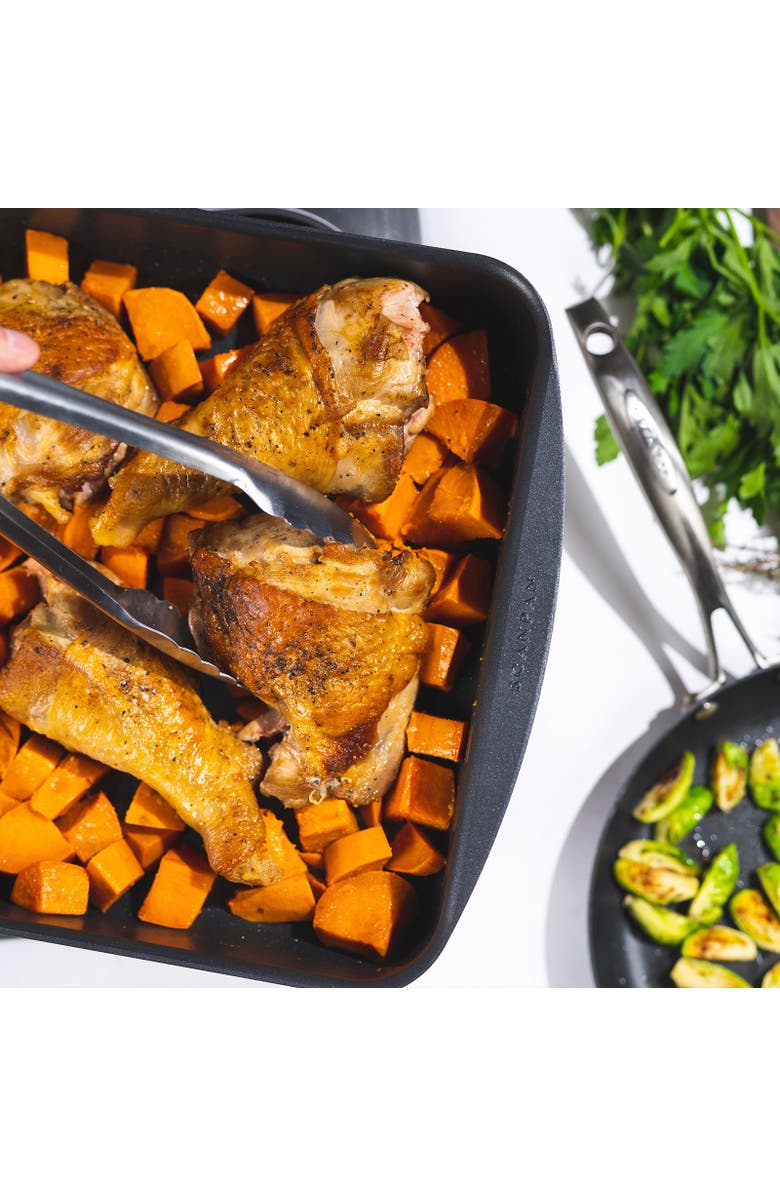 Scanpan Classic 13.5" x 8.75" Roasting Pan, 3.25 Qt., Alternate, color, Black