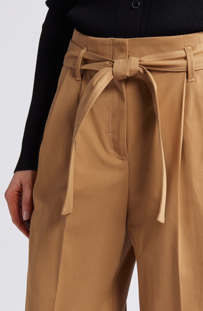 BOSS Tenoy Belted Wide Leg Pants, Alternate, color,