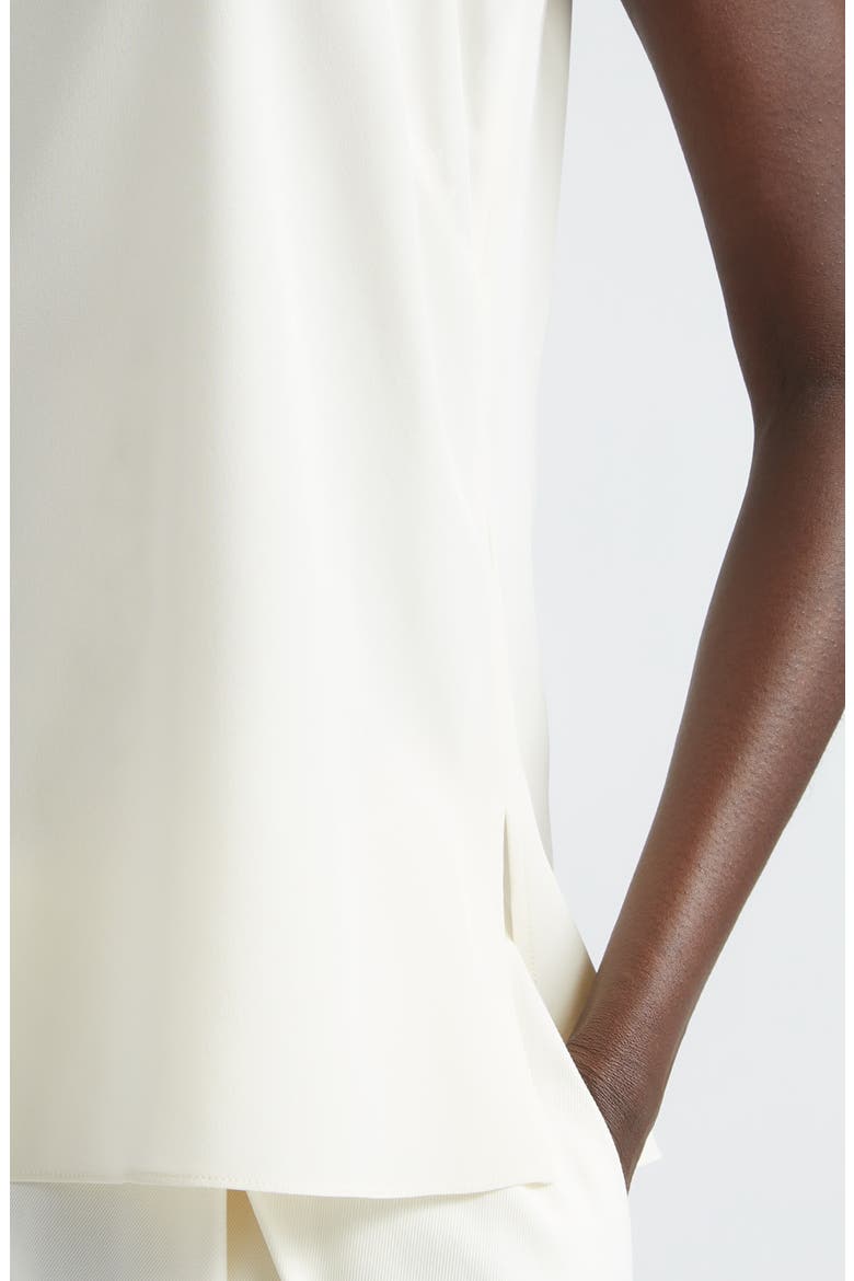Silk Crêpe de Chine Tank, Alternate, color, ECRU