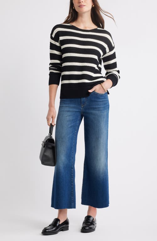 Caslonr Caslon(r) Open Stitch Cotton Blend Sweater